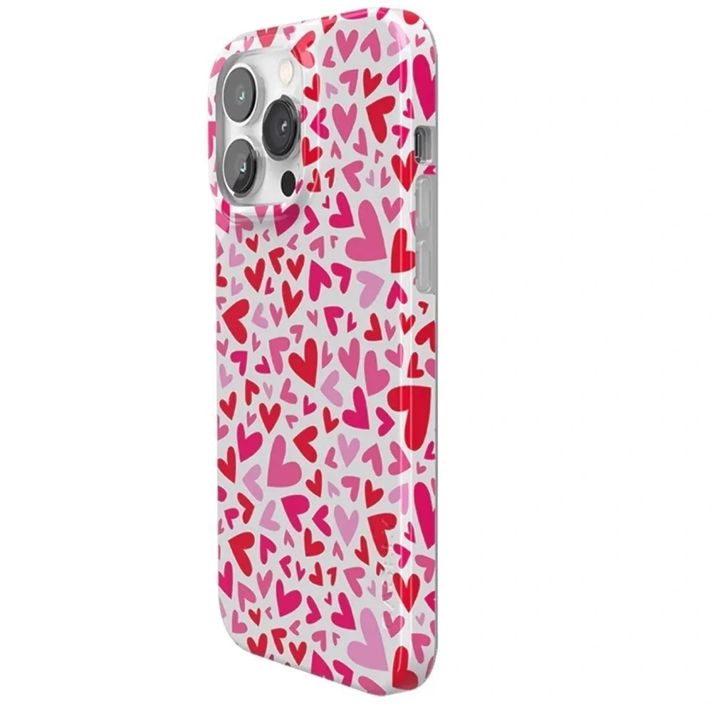 Casely iPhone 14 Pro Max Case Compatible with MagSafe XOXO Pink Candy Hearts